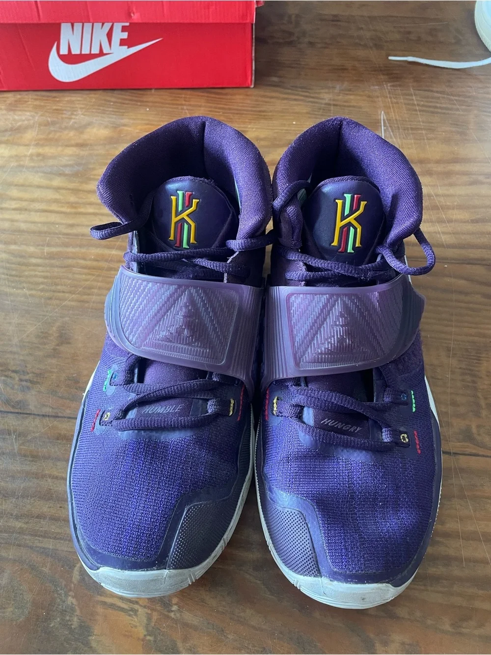 Nike Kyrie Kids' Purple Basketball Shoes with Strap 7Y unique athletic casual